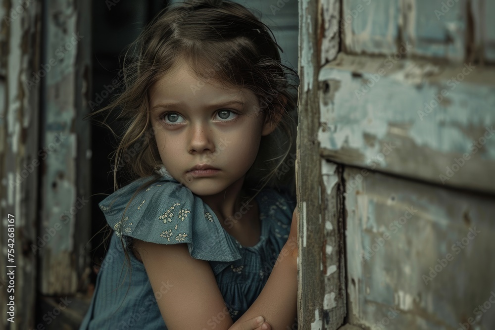 abandoned child in orphanage concept,psychological trauma abandoned child in orphanage concept,psychological trauma