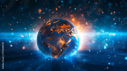 Global network connections background, world map, global business concept