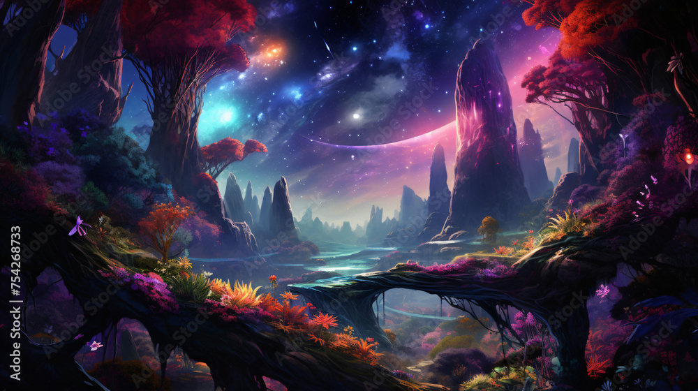Galactic Gardens Cosmic Flora and Fauna in Celestial S