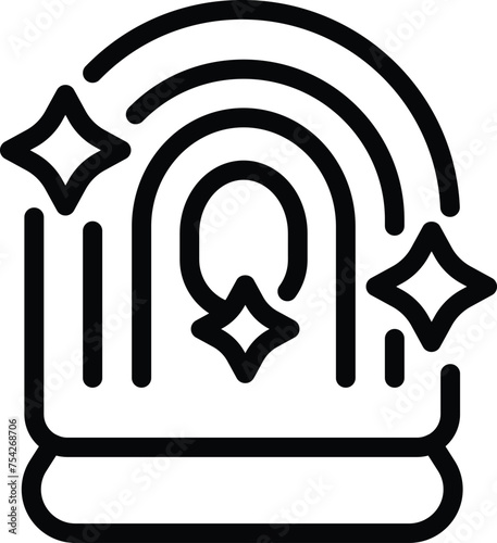 Evening light icon outline vector. Beaming interior beacon. Sleeping time luminary