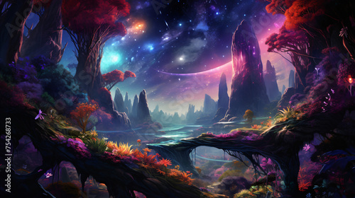 Galactic Gardens Cosmic Flora and Fauna in Celestial S © khan