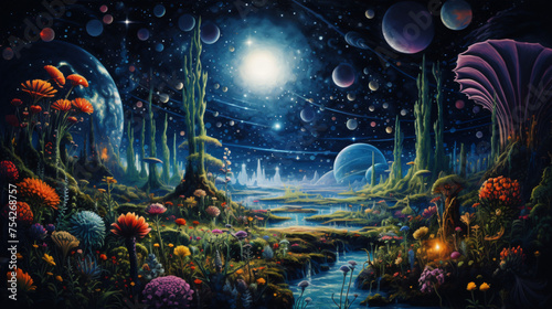 Galactic Gardens Cosmic Flora and Fauna in Celestial S