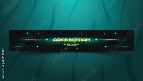 green tech banner design for software engineer