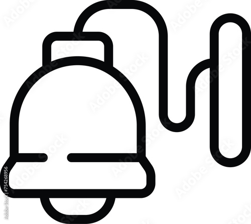 Sleep aid luminary icon outline vector. Twilight beacon. Luminous hanging lamp