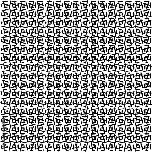 Tangled texture with intersecting short lines and dots.