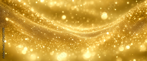 黄金色に輝く金色の光線 背景素材 photo