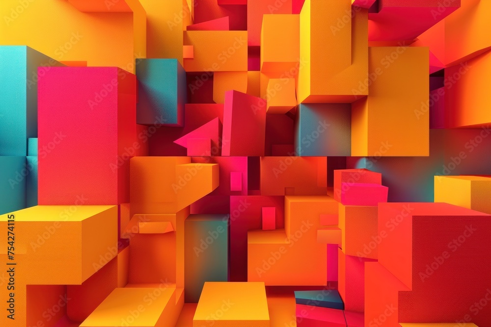 3d abstract geometric background design