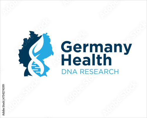 germany health care and dna health logo for medical service