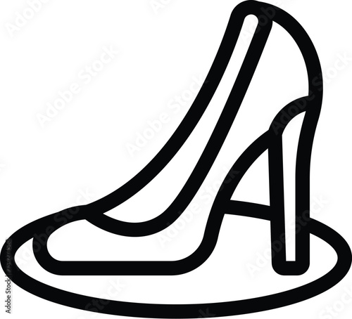 Designer shoes collection icon outline vector. Shop new stiletto. Women high heels