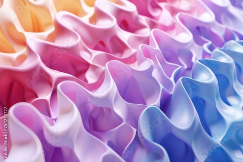 Panton color tones wawy 3d abstract background photo