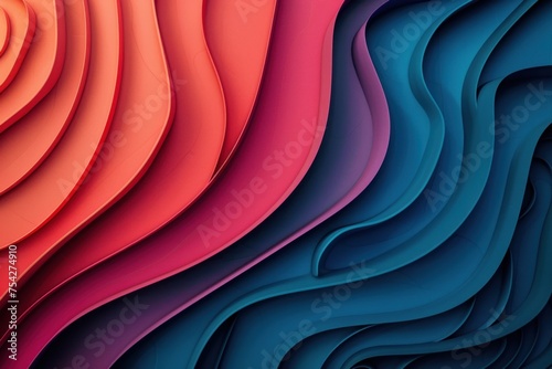 Panton color tones wawy 3d abstract background photo