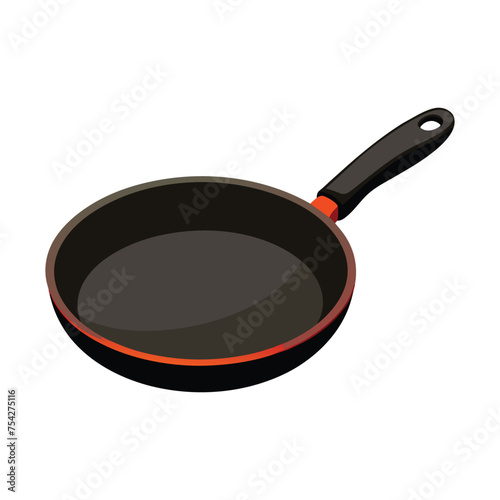 Frying Pan illustration on white background