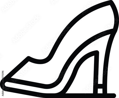 Event elegant high heels icon outline vector. Stiletto footwear. Voguish refined classic shoes