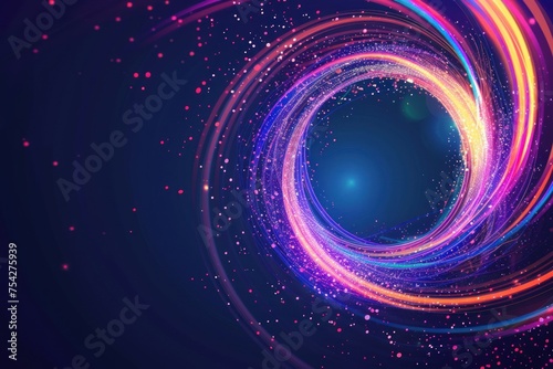 Multicolored Energy Flow circular shape Background .