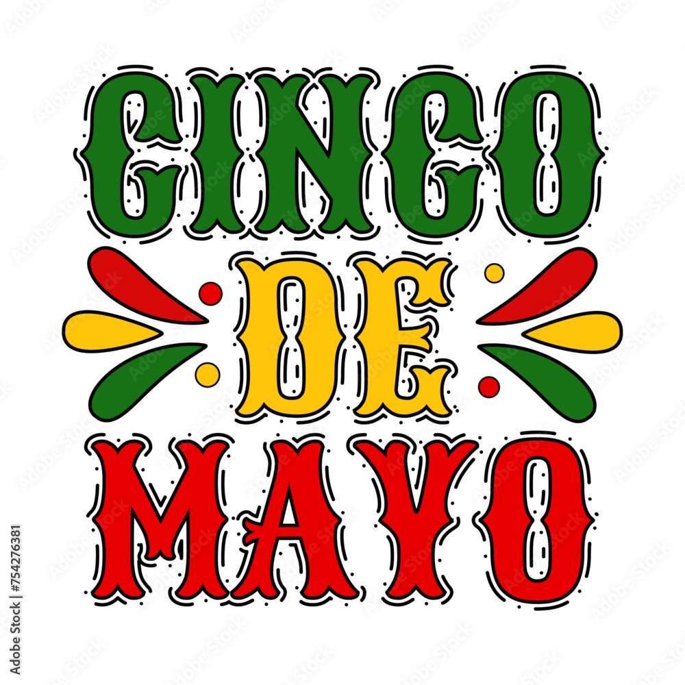 Naklejka premium cinco de mayo