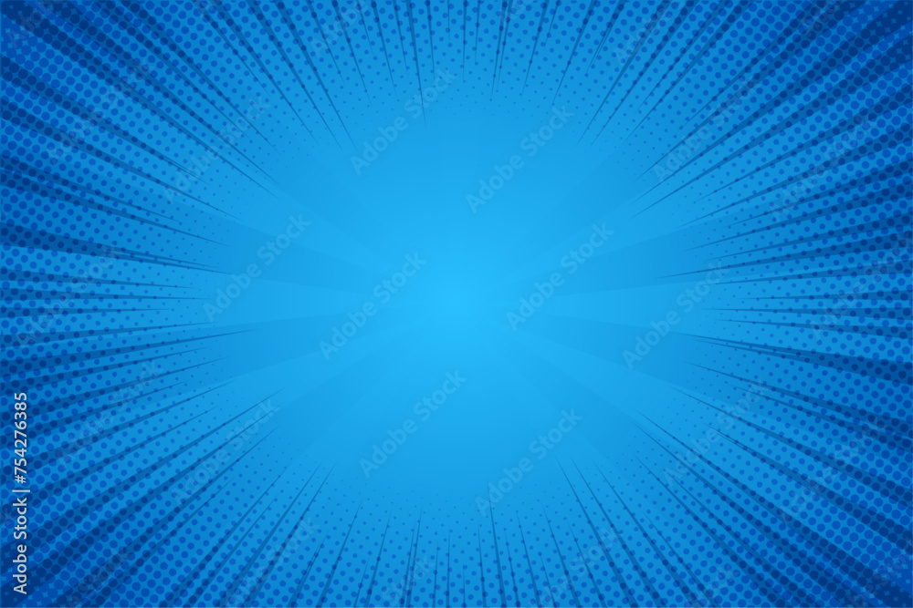 Naklejka premium blue comic background