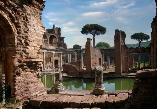 Built by the Roman Emperor Hadrian, Hadrian's Villa (Tivoli, Rome) is one of the most beautiful archaeological sites of ancient Rome photo
