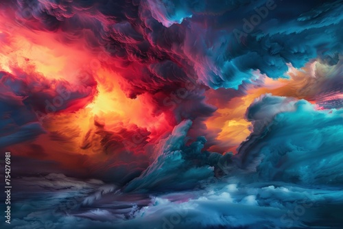 Ethereal clouds blending with vibrant colors © Anna