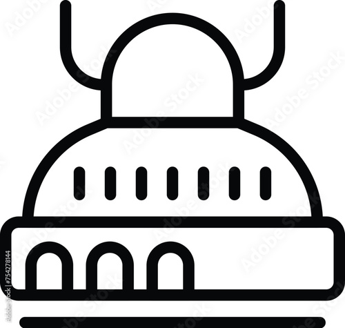 Exhaust hood icon outline vector. Culinary ventilation system. Kitchen accessory device