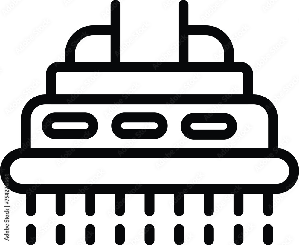 Hood vent icon outline vector. Kitchen oven chimney. Fanning innovative appliance Hood vent icon outline vector. Kitchen oven chimney. Fanning innovative appliance