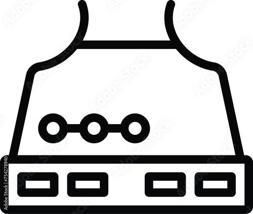 Exhaust kitchen fan icon outline vector. Stove culinary purifier. Fanning cookery assembly