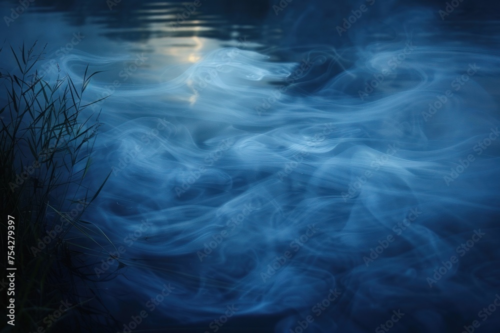 Obraz premium smoke in the moonlight background