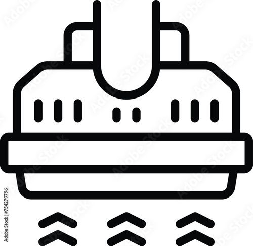 Culinary hood icon outline vector. Cookery venting appliance. Stainless innovative equipment
