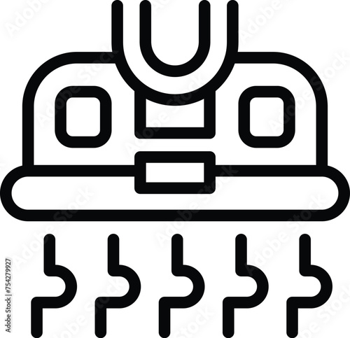 Hood appliance icon outline vector. Innovative venting system. Oven kitchen air exhaust