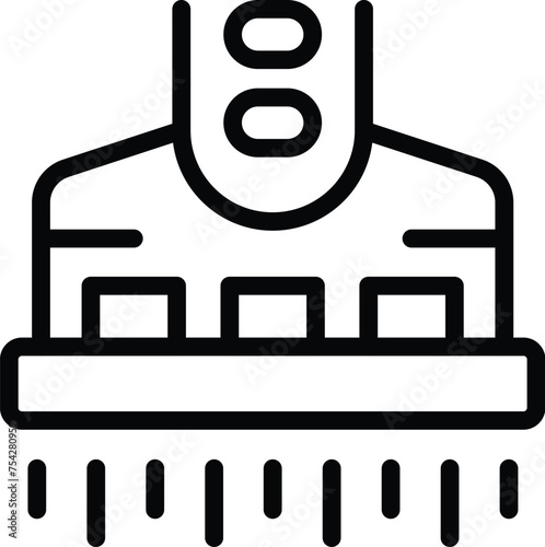 Stove vent system icon outline vector. Kitchen hood. Cookery filter system
