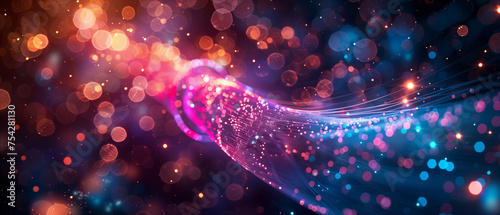 futuristic data flow close-up