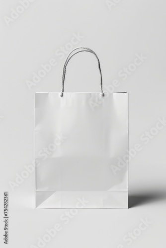 white Take Away Paper Bag , mockup design isolated. ai generated