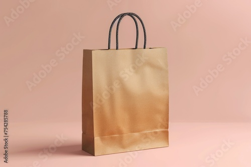 craft Take Away Paper Bag , mockup design isolated. ai generated