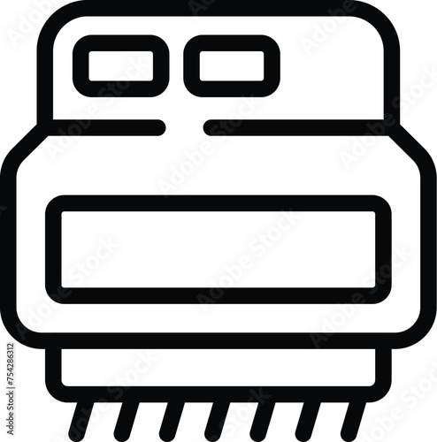 Paper towels alternative icon outline vector. Public hand dryer. Bathroom automatic sensor blowing machine
