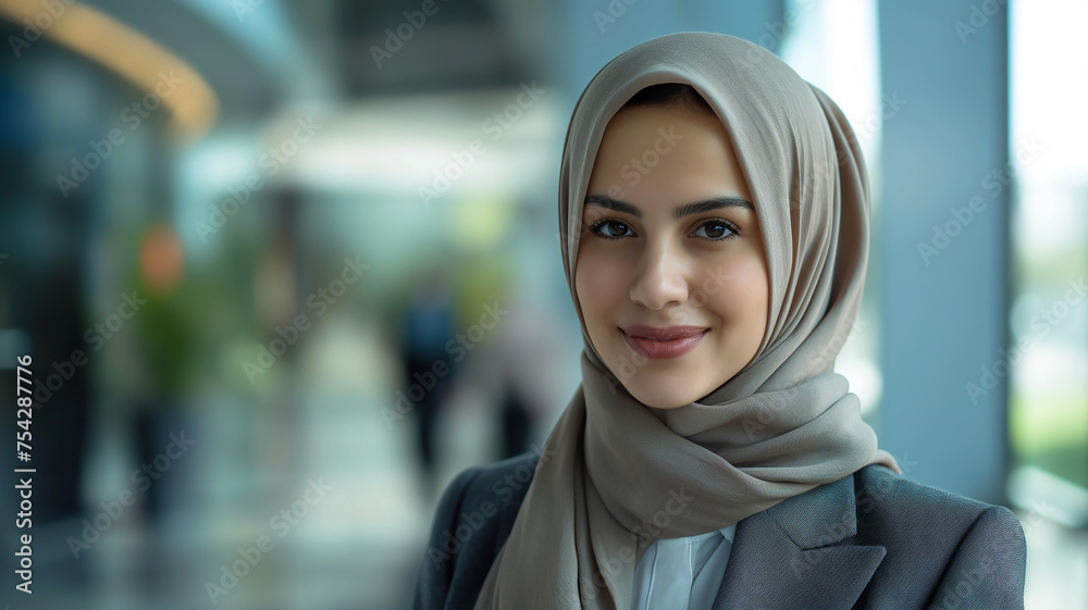 Muslim hijab woman in business life, women's success in business life and equality of opportunity Muslim hijab woman in business life, women's success in business life and equality of opportunity