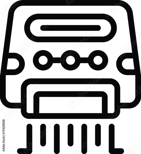 Lavatory hand dryer icon outline vector. Heating clean hands appliance. Warm public blowing mechanism