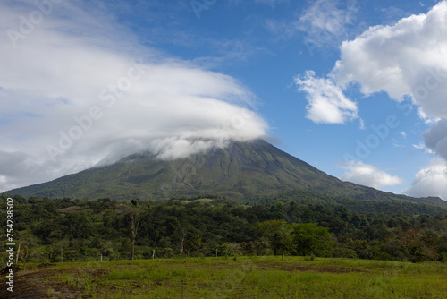 Arenal volcano hidden in the clouds, Costa Rica photo