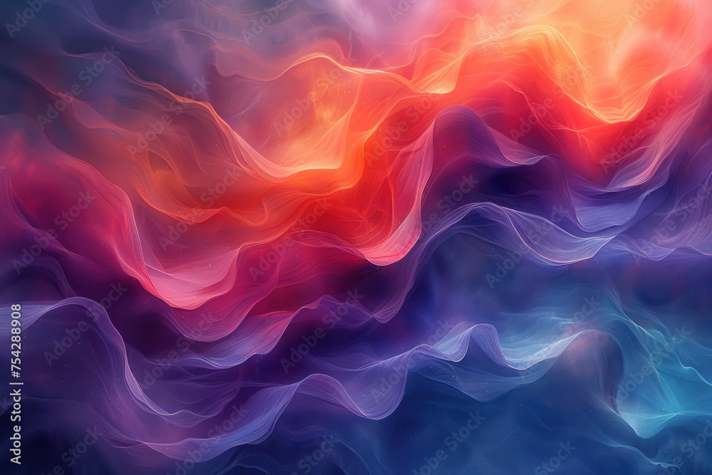 Colorful wave texture abstract background. Generative ai. - obrazy, fototapety, plakaty 