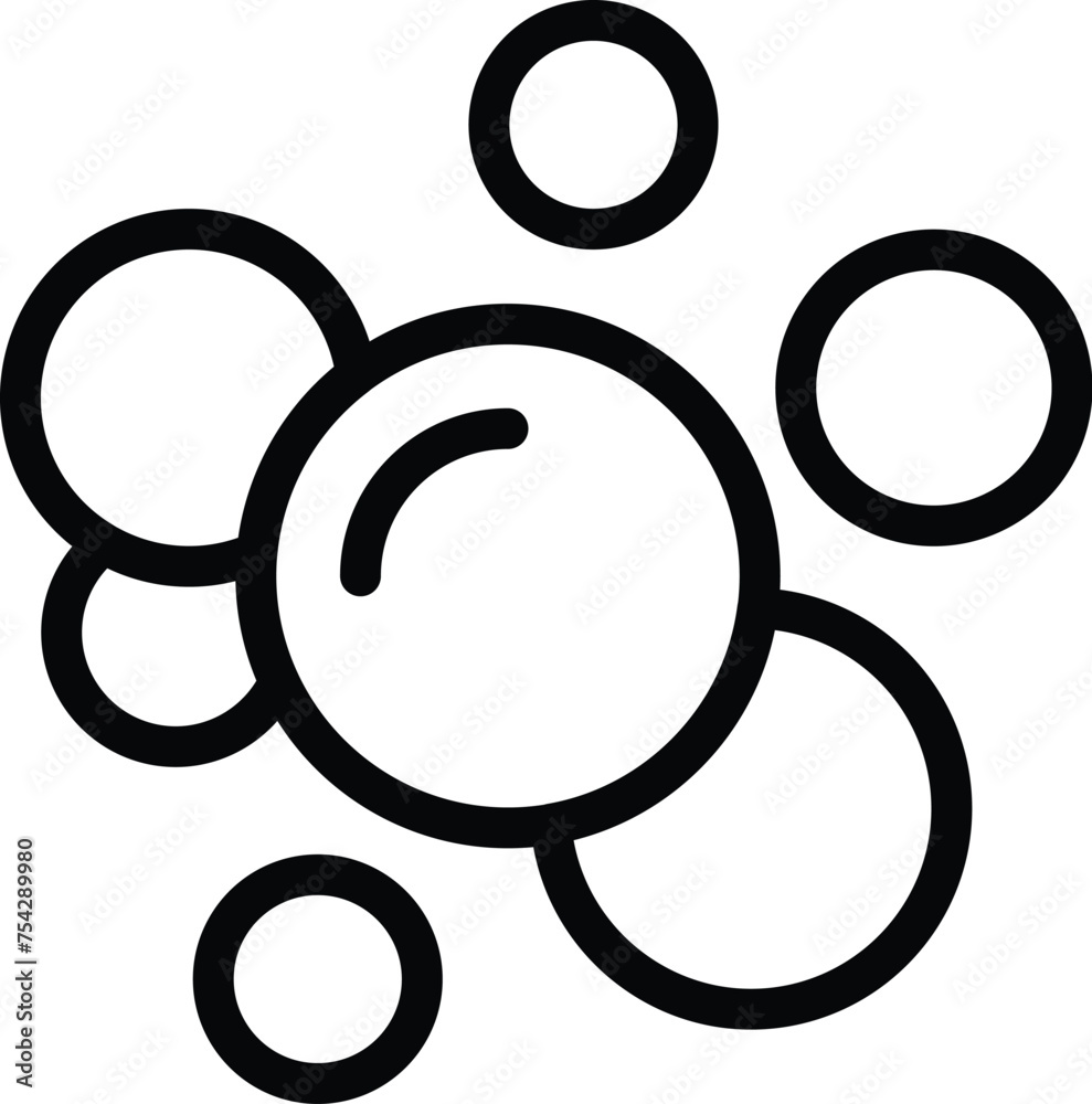 Soapy suds icon outline vector. Soap bubbles. Healthy skincare product - obrazy, fototapety, plakaty 