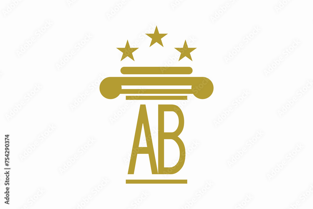 initials law firm logo with letter logo ab consept premium vector initials law firm logo with letter logo ab consept premium vector