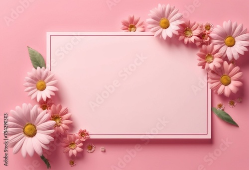 pink flower frame