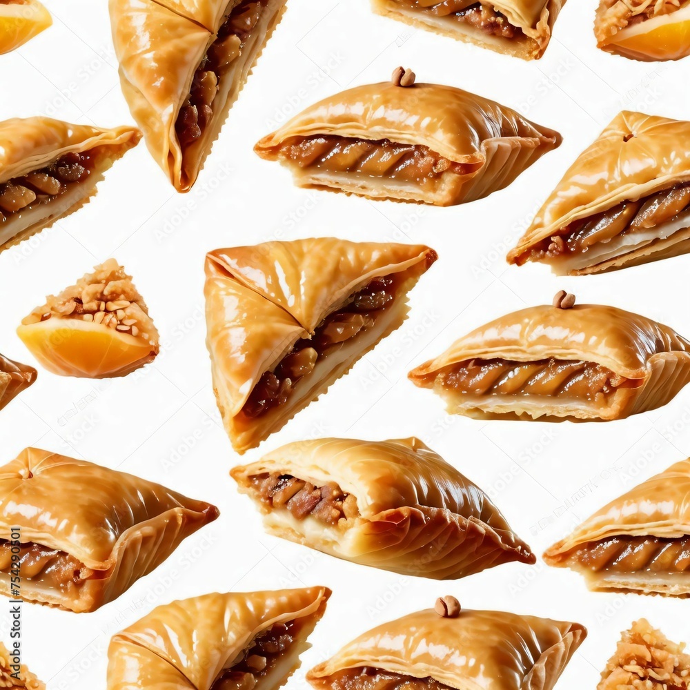 Turkish Ramadan Dessert Baklava isolated on white background Turkish Ramadan Dessert Baklava isolated on white background