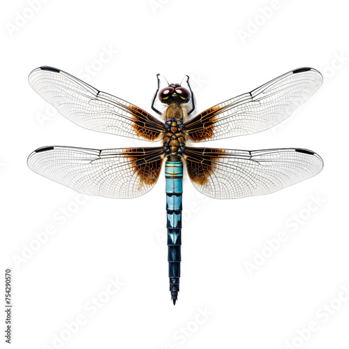 dragonfly on white background © Buse