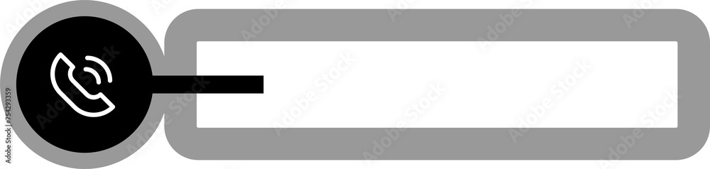 Naklejka premium Modern call us now icon header for social media post