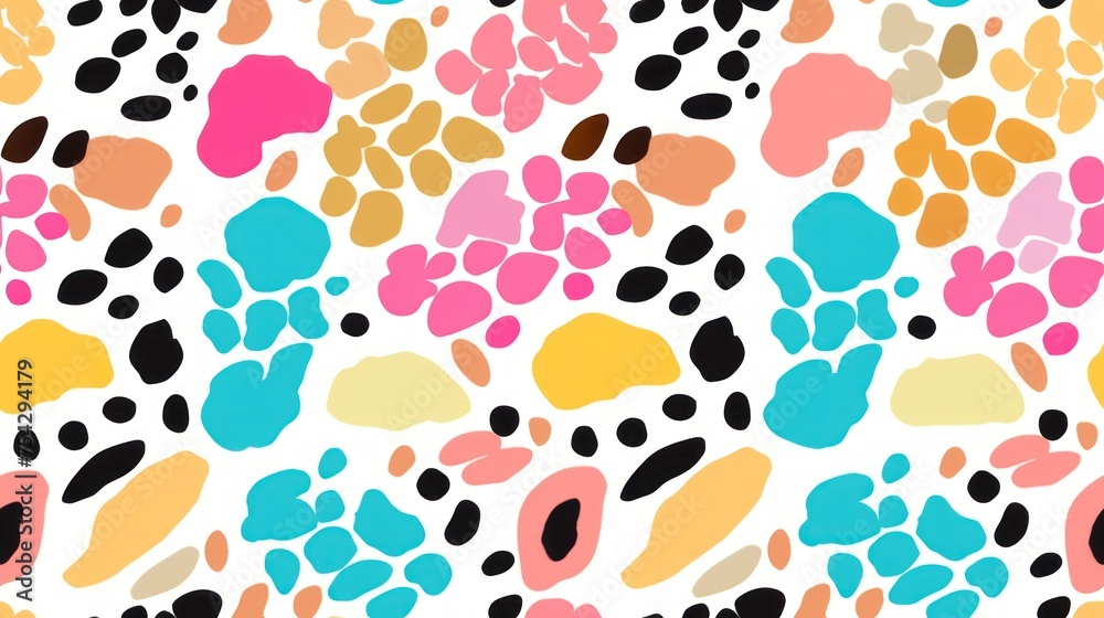 Fototapeta premium leopard pattern texture,camouflage leopard vector, leopard fur texture or abstract pattern are designed for use in textile, wallpaper, fabric, curtain, carpet, clothing, Batik, background, Embroidery 