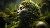 Mother nature concept gaia in the spring made of sto