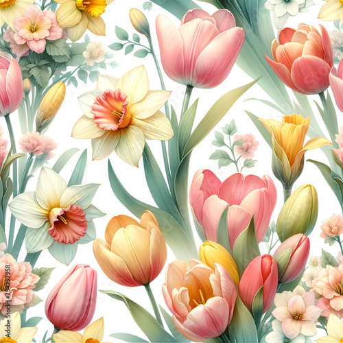 Spring flowers illustration