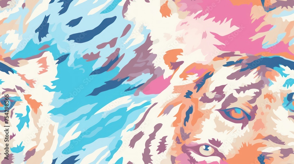 Fototapeta premium leopard pattern texture,camouflage leopard vector, leopard fur texture or abstract pattern are designed for use in textile, wallpaper, fabric, curtain, carpet, clothing, Batik, background, Embroidery