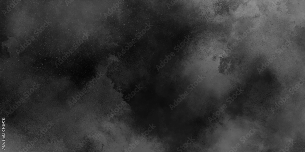 Gray smoke or fog color isolated on transparent dark background. Abstract Gray powder explosion with particles. Colorful dust cloud explode, paint holi, mist smog effect. Realistic vector illustration