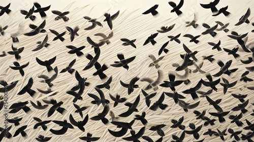 Patterns resembling a flock of birds in flight © Mishi