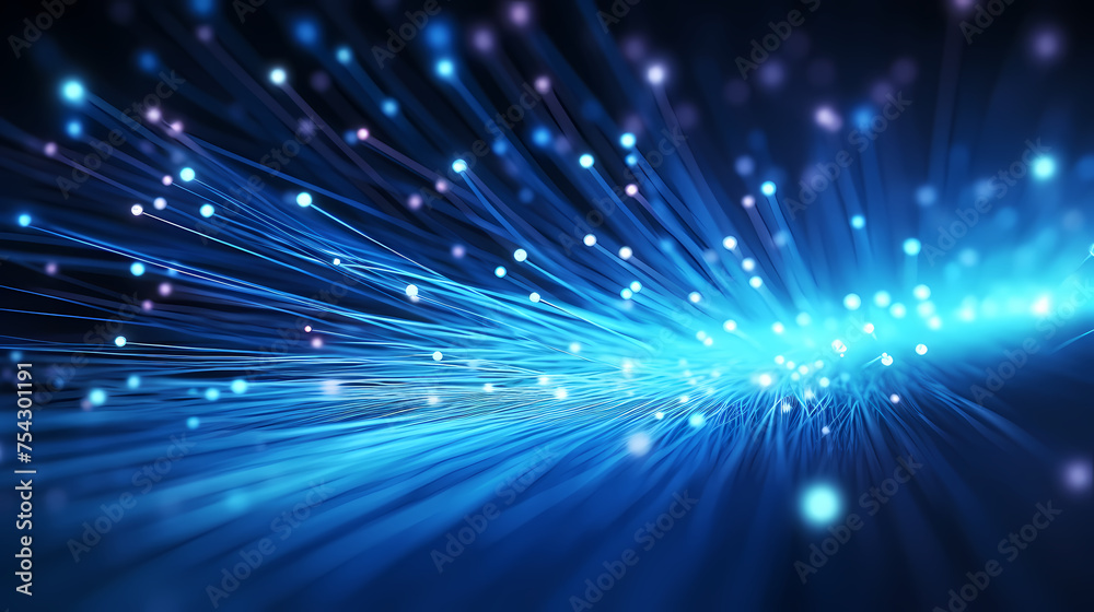 Fototapeta premium Colorful optical fiber intense color technology background